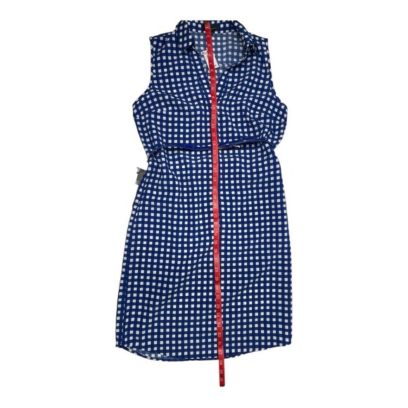 The Limited  Women's Blue Gingham Sleeveless  Shirt Dress Sz XS - Picture 6 of 10